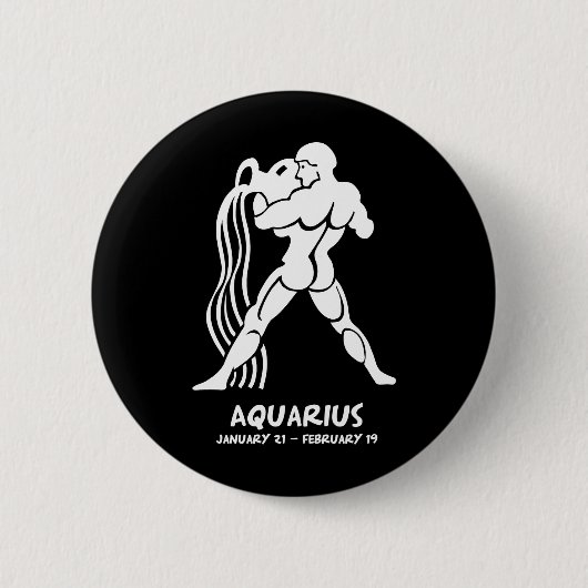 Aquarius Ronde Button 5,7 Cm (Voorkant)
