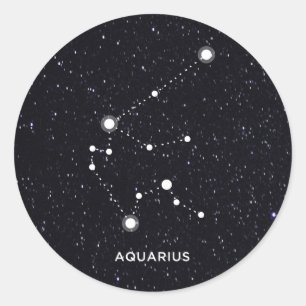 Aquarius Ronde Sticker