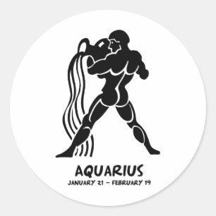 Aquarius Ronde Sticker