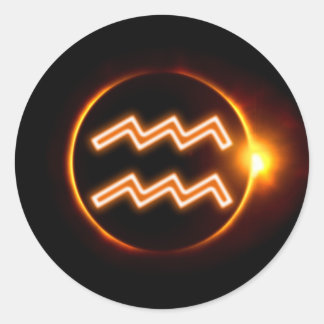 Aquarius Ronde Sticker