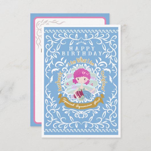 Aquarius Sign Birthday (Voorkant / Achterkant)
