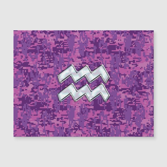 Aquarius Sign. over fuchsia roze digitale camo (Voorkant)
