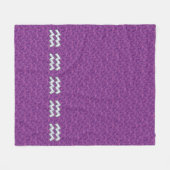 Aquarius Sign. over fuchsia roze digitale camo Fleece Deken (Voorkant (Horizontaal))