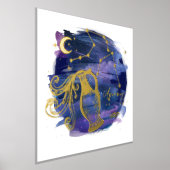 Aquarius Sign. van de Aangepaste geboortedatum van Folie Afdrukken (Laagn)