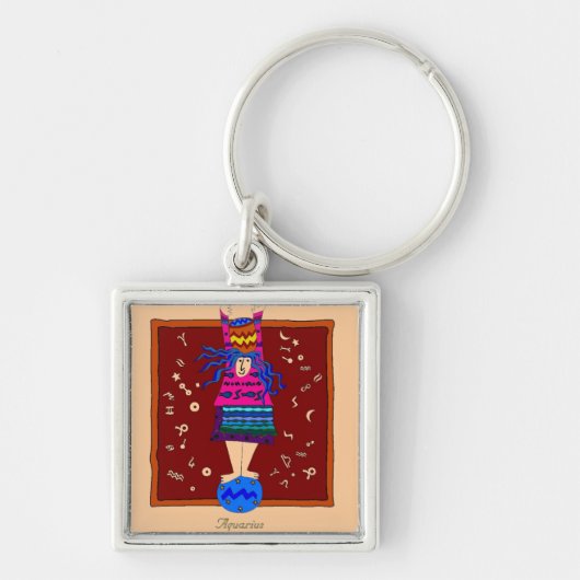 Aquarius Sleutelhanger (Voorkant)