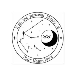 Aquarius Specialized Zodiac Book Stamp Rubberstempel