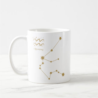 Aquarius Star Sign Gold Constellatie Koffiemok