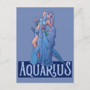 Aquarius Sterrenbeeld Godin Buikdanser Kunst Verja Briefkaart