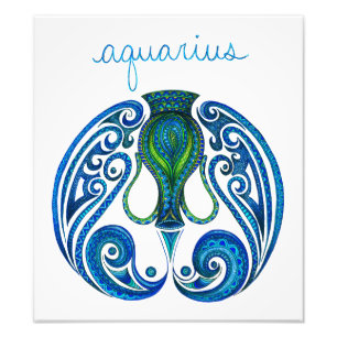 Aquarius-symbool Foto Afdruk