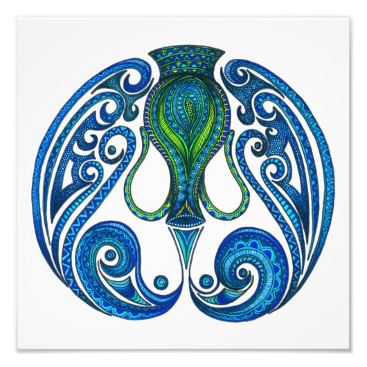 Aquarius-symbool Foto Afdruk (Voorkant)
