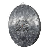 Aquarius Symbool Grunge Distress Silver Steel Dartbord (Voorkant Rechts)