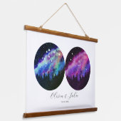 Aquarius Taurus Personalized Couples Horoscope Hangend Wandkleed (Gebogen)