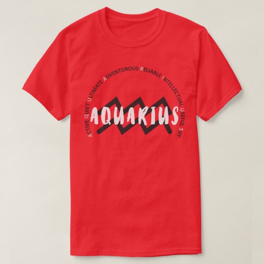 Aquarius-teken T-shirt (Design voorkant)