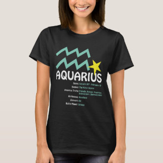 Aquarius Traits Dames Donkere T-Shirt