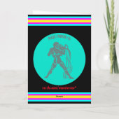 Aquarius Verjaardagskaart Kaart (Achterkant)