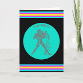 Aquarius Verjaardagskaart Kaart (Voorkant)