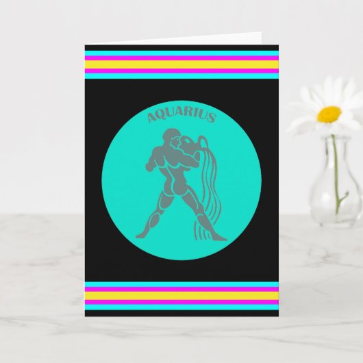 Aquarius Verjaardagskaart Kaart (Kleine Plant)