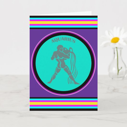 Aquarius Verjaardagskaart Kaart (Kleine Plant)