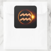Aquarius Vierkante Sticker (Tas)