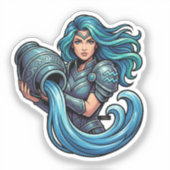 Aquarius Water Bearer Sticker (Voorkant)