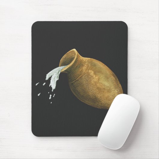 Aquarius waterdrager sterretje zodiastrologie muismat (Met muis)