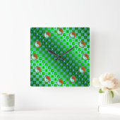 Aquarius & Wood Goat Vierkante Klok (Huis)