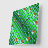 Aquarius & Wood Goat Vierkante Klok (Hoek)