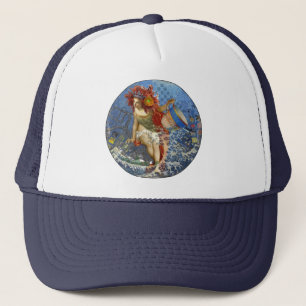 Aquarius Zeemeermin Gotische Blauwe Kunst Trucker Pet