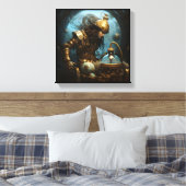 Aquarius Zodiac Art Canvas (Insitu (Slaapkamer))