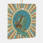 Aquarius Zodiac Art Keramisch Ornament (Rechts)