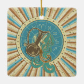 Aquarius Zodiac Art Keramisch Ornament (Achterkant)