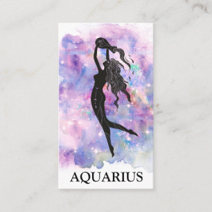 *~* AQUARIUS Zodiac Astrology Readings Blue Pink Visitekaartje