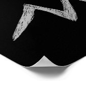 Aquarius. Zodiac Astrology Sign. Black. Poster (Hoek)