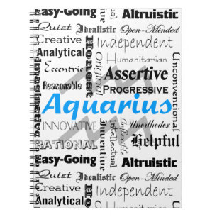 Aquarius Zodiac Astrology Traits Collage Notitieboek
