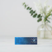 Aquarius Zodiac Business Card Template Mini Visitekaartje (Staand voorkant)
