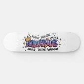 Aquarius Zodiac Graffiti  Skateboard (Horizontaal)