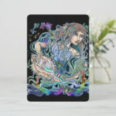 Aquarius Zodiac Kaart (Staand voorkant)