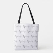 Aquarius Zodiac Minimalist Cursive Font Canvas tas (Achterkant)