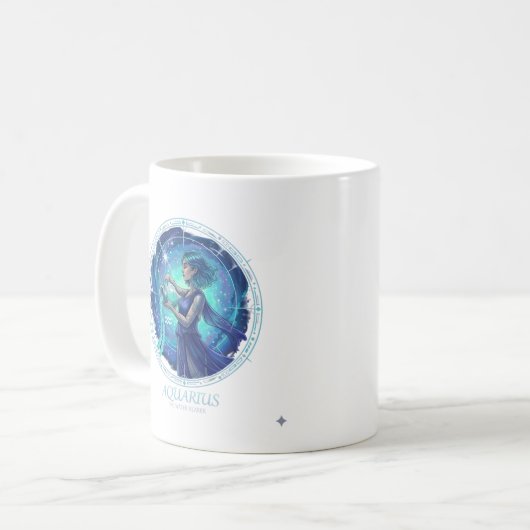 Aquarius Zodiac özel Galaxy Coffee Mug (Devant gauche)