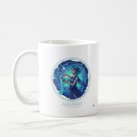 Aquarius Zodiac özel Galaxy Coffee Mug Koffiemok (Links)