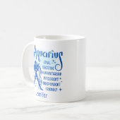 Aquarius Zodiac Personalized Traits Horoscope Koffiemok (Voorkant links)