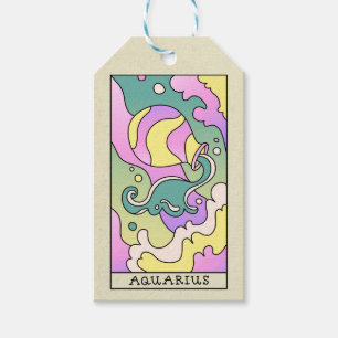 Aquarius Zodiac Sign Abstract Art  Cadeaulabel