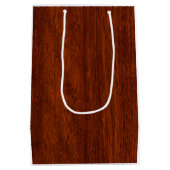 Aquarius Zodiac Sign Brown Mahogany Style Medium Cadeauzakje (Achterkant)