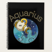 Aquarius Zodiac Sign Calendar Planner (Voorkant)