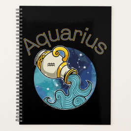Aquarius Zodiac Sign Calendar Planner