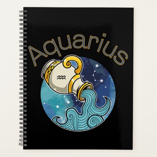 Aquarius Zodiac Sign Calendar Planner (Voorkant)
