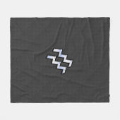 Aquarius Zodiac Sign Carbon Style Fleece Deken (Voorkant (Horizontaal))