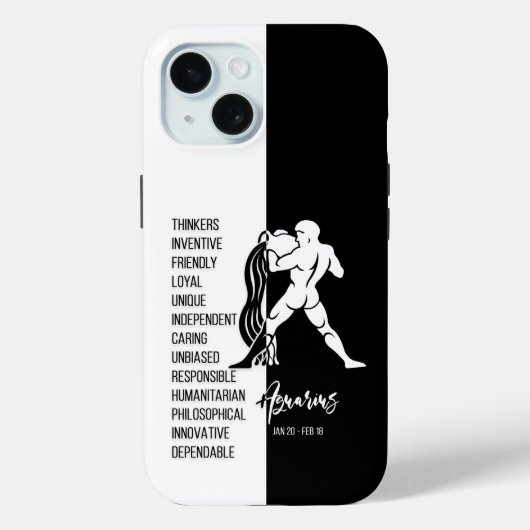 Aquarius Zodiac Sign Case-Mate iPhone Case (Achterkant)