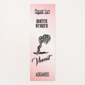 Aquarius Zodiac Sign. en Symbool Roze Yogamat (Voorkant)