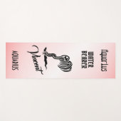 Aquarius Zodiac Sign. en Symbool Roze Yogamat (Voorkant (horizontaal))